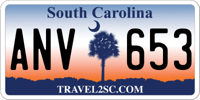 SC license plate ANV653