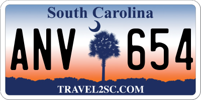 SC license plate ANV654