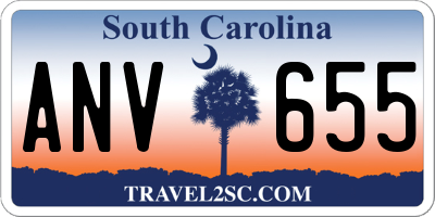 SC license plate ANV655