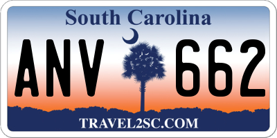 SC license plate ANV662