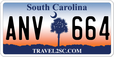 SC license plate ANV664