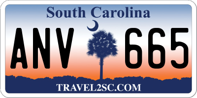 SC license plate ANV665