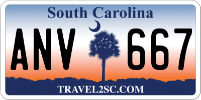 SC license plate ANV667