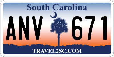 SC license plate ANV671