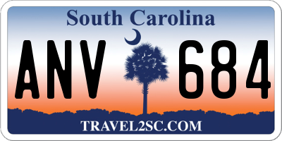 SC license plate ANV684