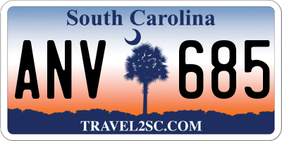SC license plate ANV685