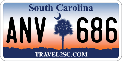 SC license plate ANV686