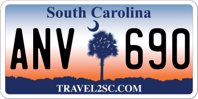 SC license plate ANV690