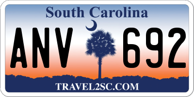 SC license plate ANV692