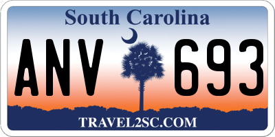 SC license plate ANV693