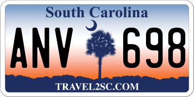 SC license plate ANV698