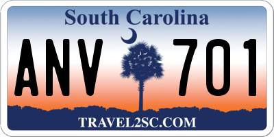 SC license plate ANV701