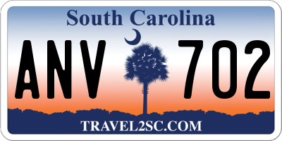 SC license plate ANV702
