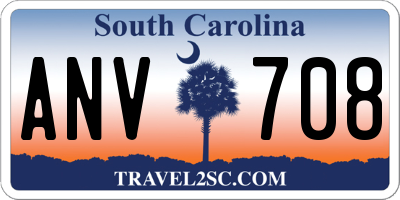 SC license plate ANV708