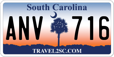 SC license plate ANV716