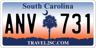 SC license plate ANV731