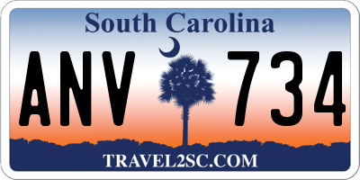 SC license plate ANV734