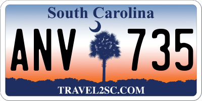SC license plate ANV735