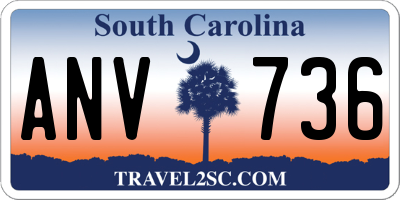 SC license plate ANV736