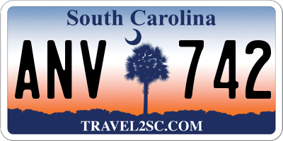 SC license plate ANV742