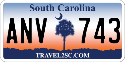 SC license plate ANV743