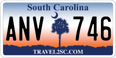 SC license plate ANV746