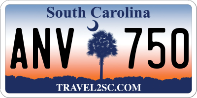 SC license plate ANV750