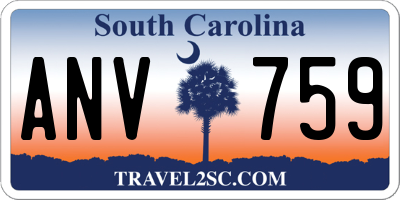 SC license plate ANV759