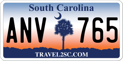 SC license plate ANV765