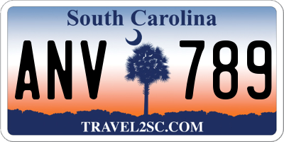 SC license plate ANV789