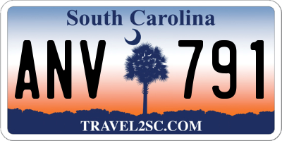SC license plate ANV791