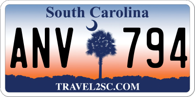 SC license plate ANV794