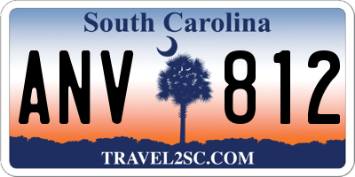 SC license plate ANV812