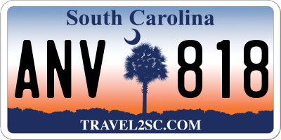 SC license plate ANV818