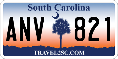 SC license plate ANV821