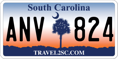 SC license plate ANV824