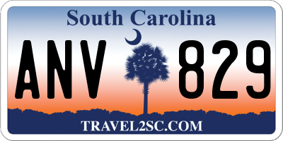 SC license plate ANV829