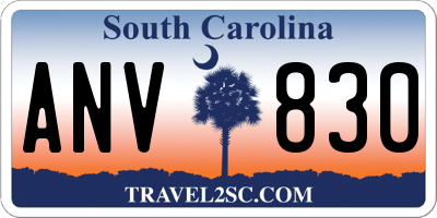 SC license plate ANV830