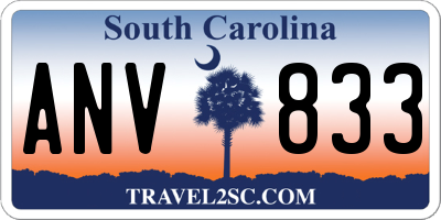 SC license plate ANV833
