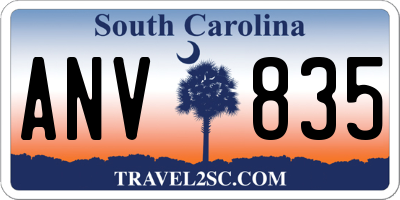 SC license plate ANV835
