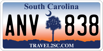 SC license plate ANV838