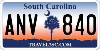 SC license plate ANV840