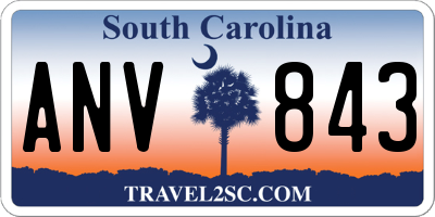 SC license plate ANV843