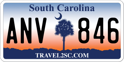 SC license plate ANV846