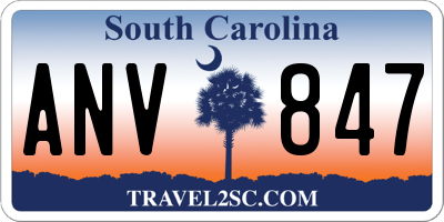 SC license plate ANV847