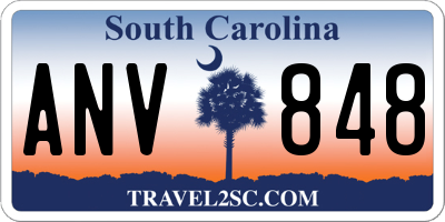 SC license plate ANV848