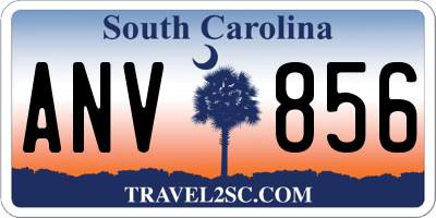 SC license plate ANV856