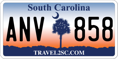 SC license plate ANV858