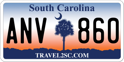 SC license plate ANV860