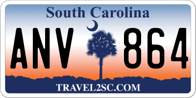 SC license plate ANV864